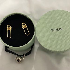 Tous vermeil paper clip earrings